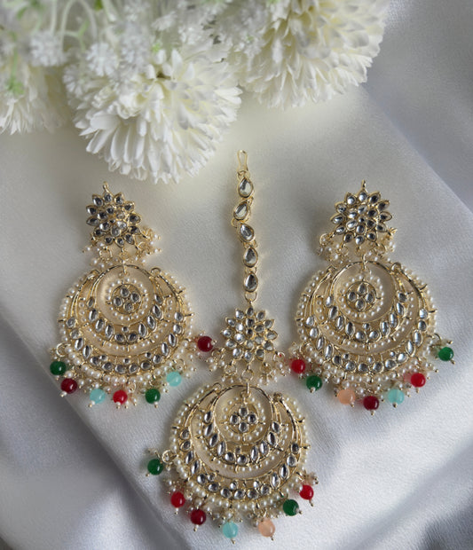 Leheriya Maang Tikka Set